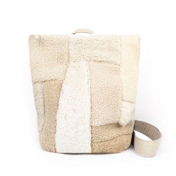 Primecut Shearling Shapes Patchwork Sling Bag NWT - Picture 14 of 14